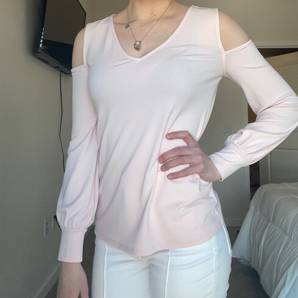 Light pink off the shoulder top